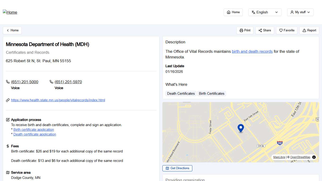 Minnesota Department of Health (MDH)